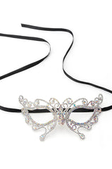 ATHALIA BLACK RHINESTONE MASK