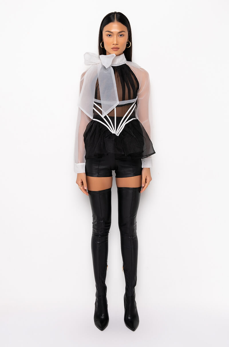 AUDREY PEPLUM BLOUSE