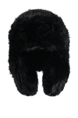 AVI FAUX FUR HAT IN BLACK