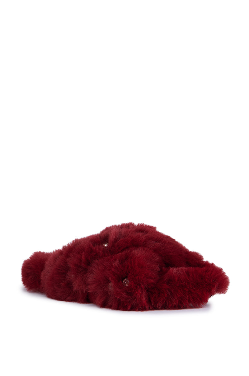 AZALEA WANG MELONIE BURGUNDY SANDAL