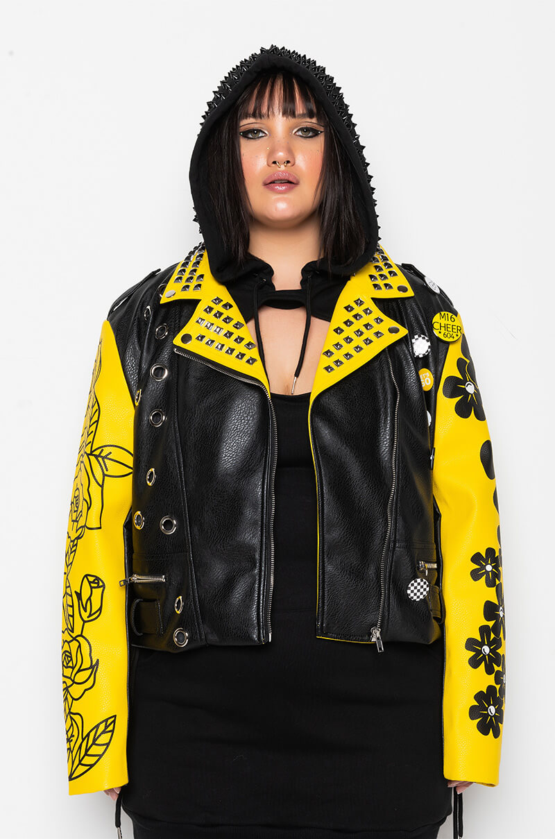 AZALEA WANG SCOUTS HONOR PLUS MOTO JACKET